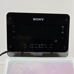 Sony Dream Machine AM FM Dual Alarm Clock Radio Black ICF-C414 Large LED Display